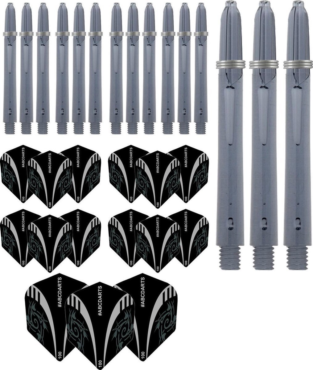 Dart Flights En Dart Shafts Combi pack - Tribal Edgeglow - 5 sets