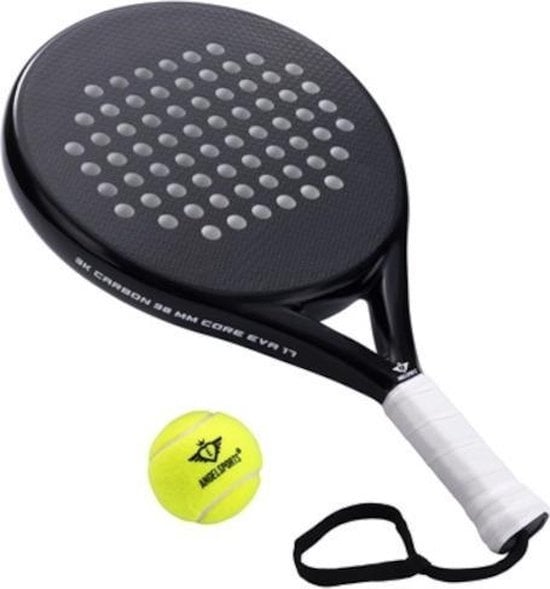 Angel Sports Padelracket 52 X 36,5 Cm P46 Eva17 Carbon Zwart