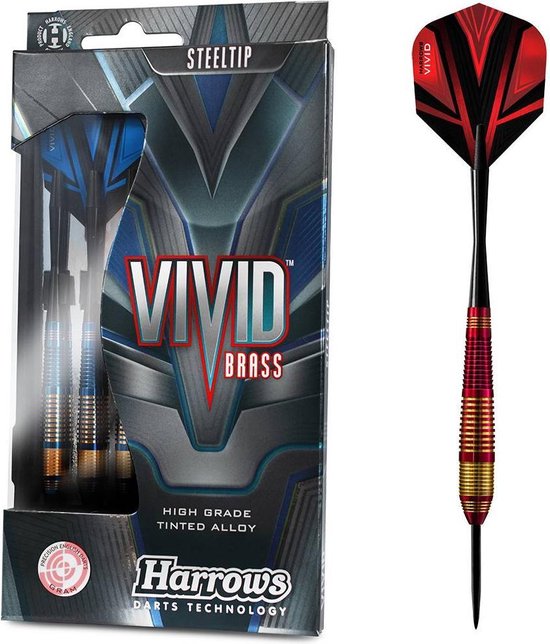 Harrows Vivid  Brass Darts - Rood
