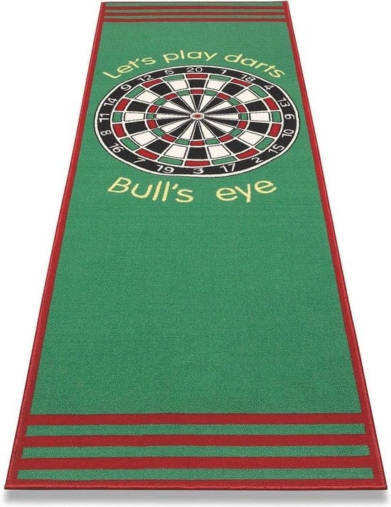 ABC Darts – Dartmat Groen Bulls Eye - 80 x 237 cm
