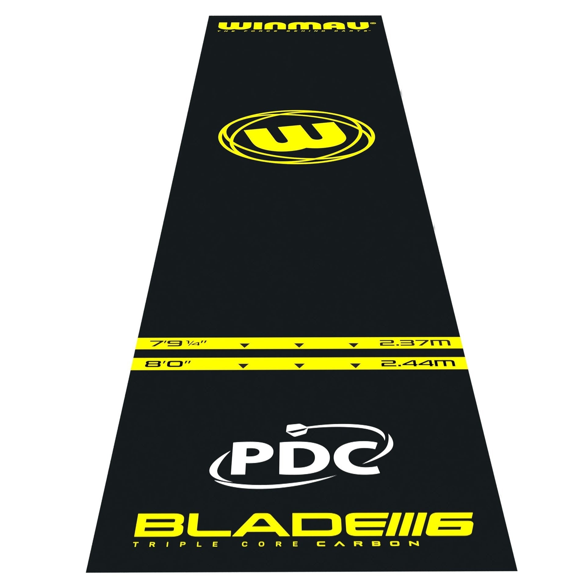 Winmau PVC Dartmat 300 x 60 cm - Zwart Blade6