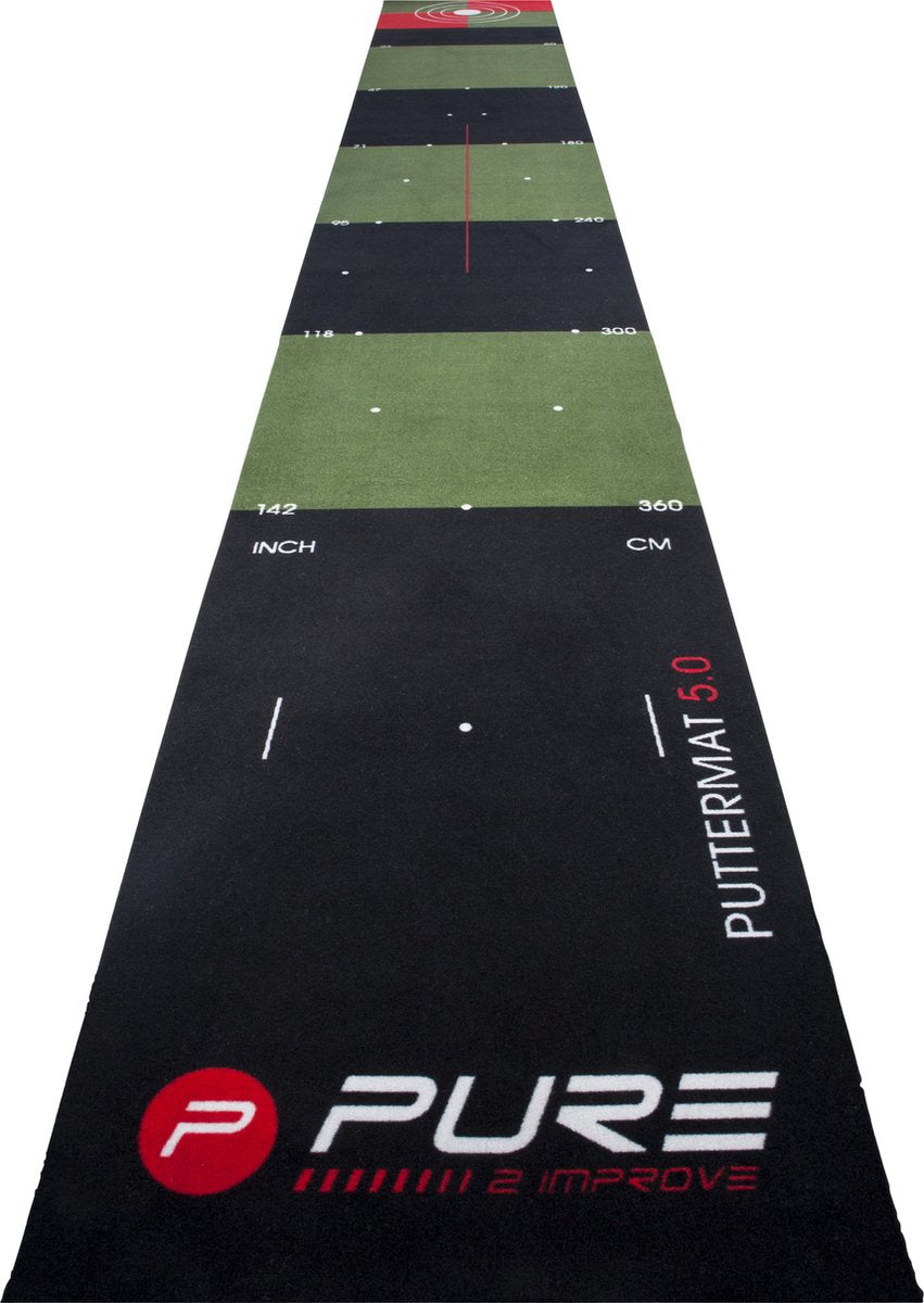 Pure2Improve - Golf Putting Mat - Golftrainingsmateriaal - 500 x 65 cm