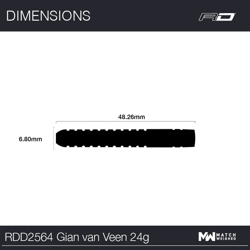 Gian van Veen Pro Design 90% Dartpijlen - 24 gram