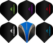 ABC Darts - Dart Flights - Metallic Mission Flights - 6 sets