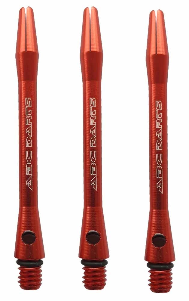 ABC Darts – Aluminium Shafts Rood – 3 sets