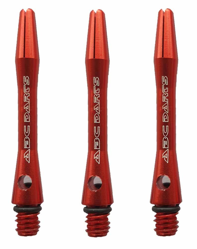 ABC Darts – Aluminium Shafts Rood – 3 sets