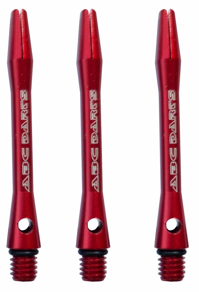 ABC Darts – Aluminium Shafts Rood – 3 sets