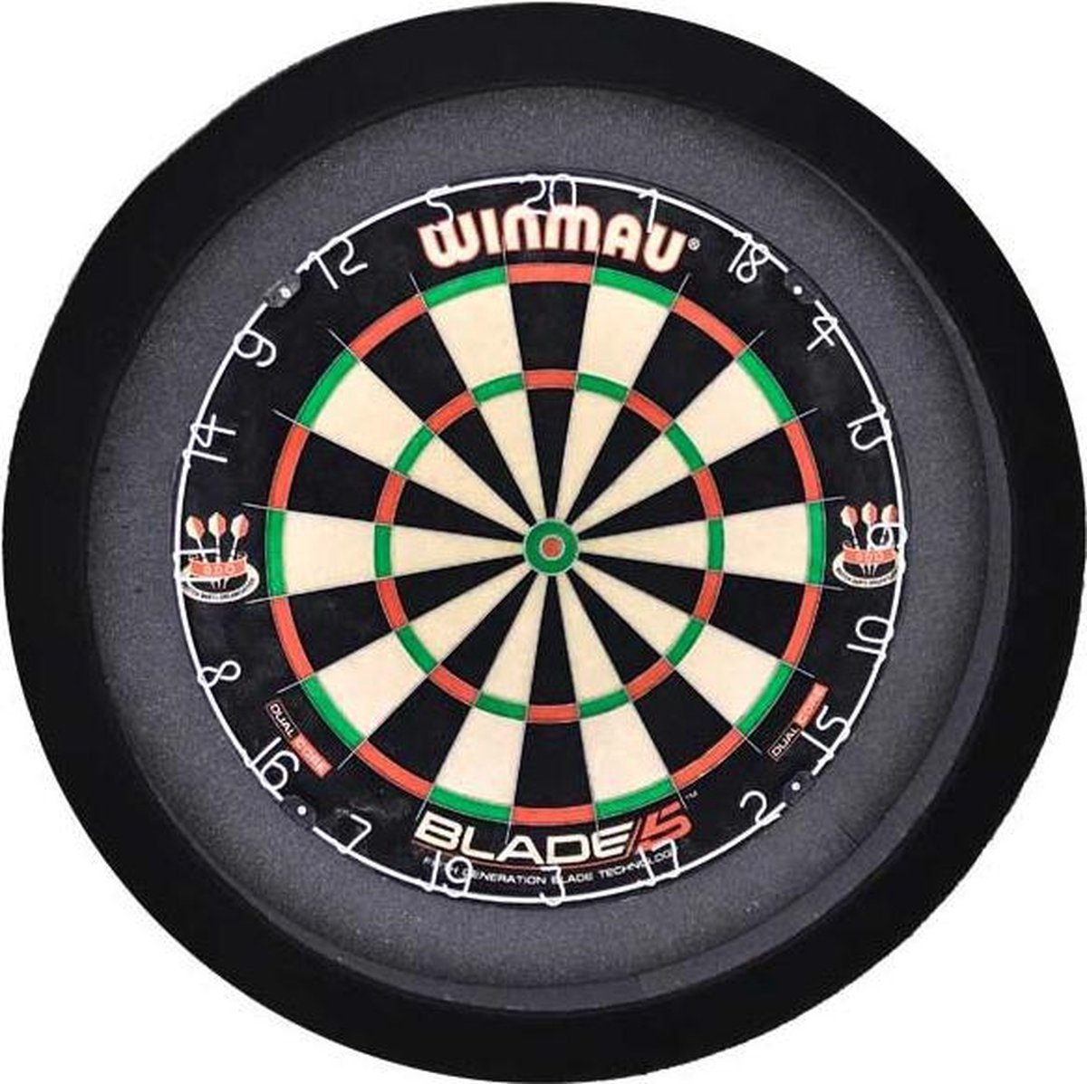 ABC Darts - Dartbord Verlichting Rond XL - Basic Zwart