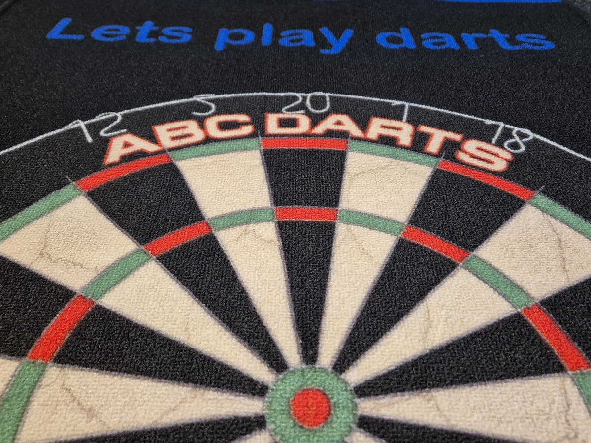 ABC Darts – Dartmat Antracite BLAUW - 80 x 241 cm