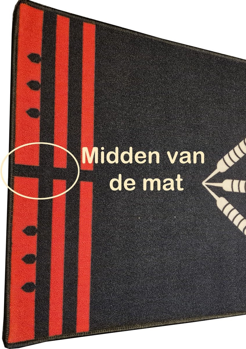 ABC Darts – Dartmat Antracite ROOD - 80 x 241 cm