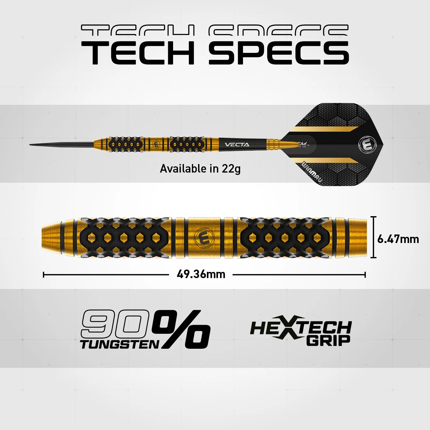 Winmau - Bradley van der Velden - 90% - 22 gram