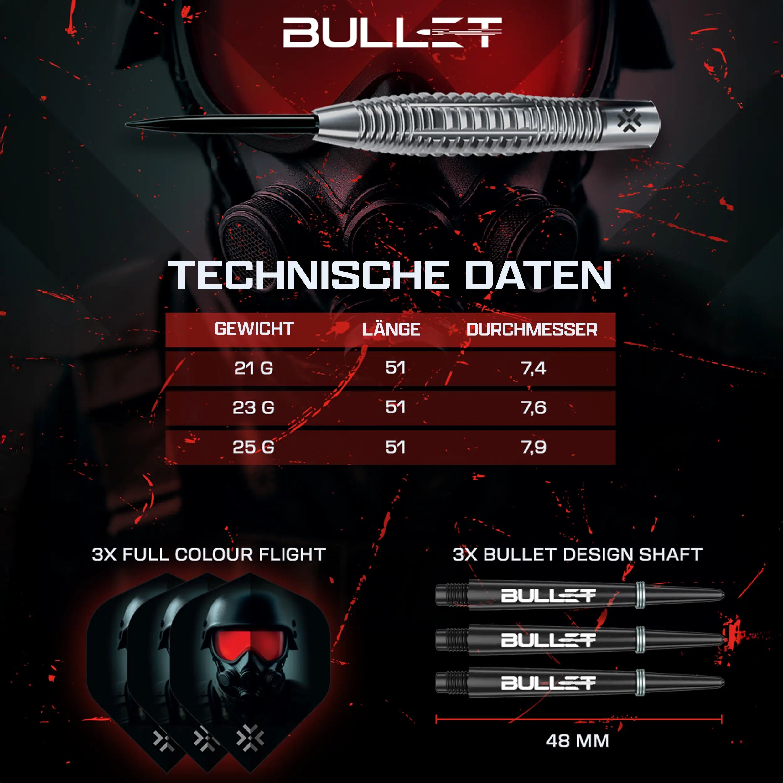Bullet Ranger 90% Dartpijlen