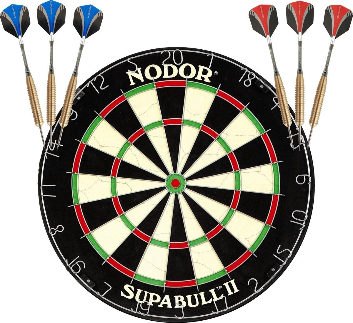 Nodor Supabull  Dartbord Met 2 Sets Gold Brass Darts