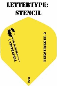 Dartflights bedrukken met tekst en dartpijl