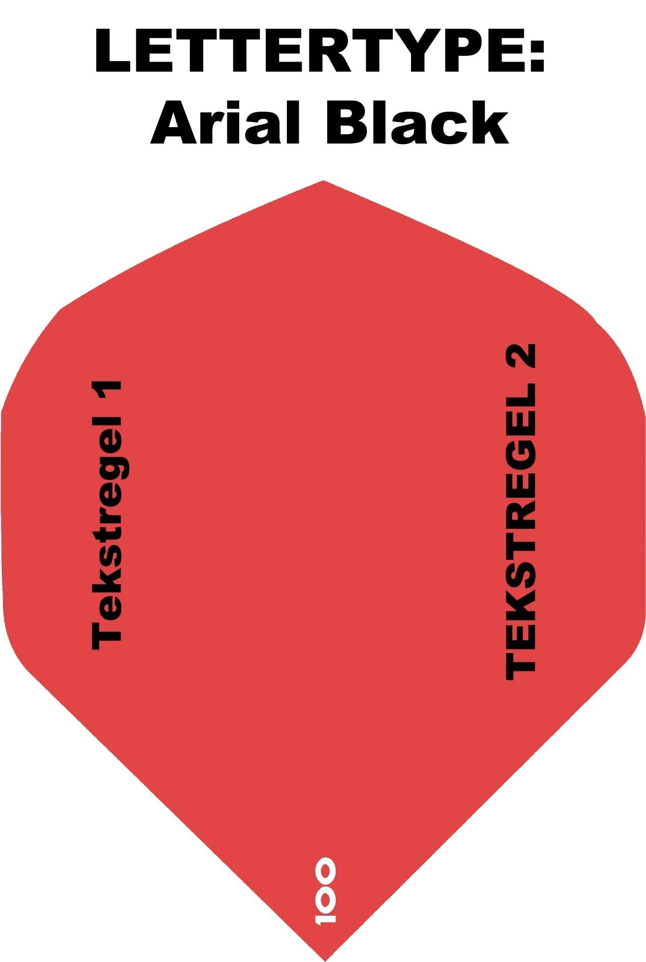 Dartflights bedrukken met tekst
