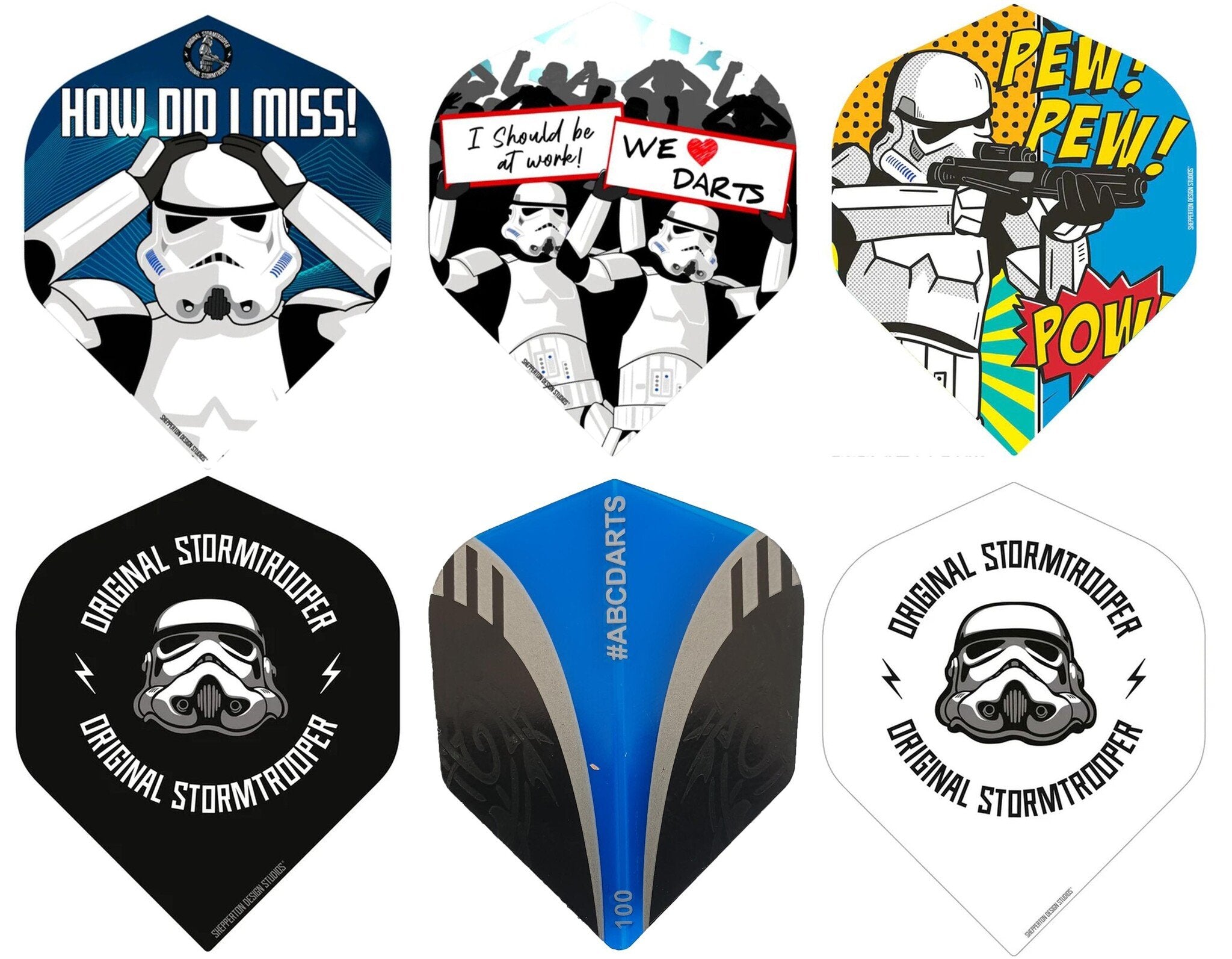 Dart Flights - Storm Troopers - Star Wars - 6 sets