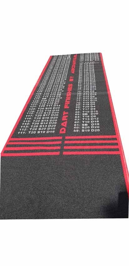 ABC Darts – Dartmat FINISH XXL antracite - 80 x 300 cm