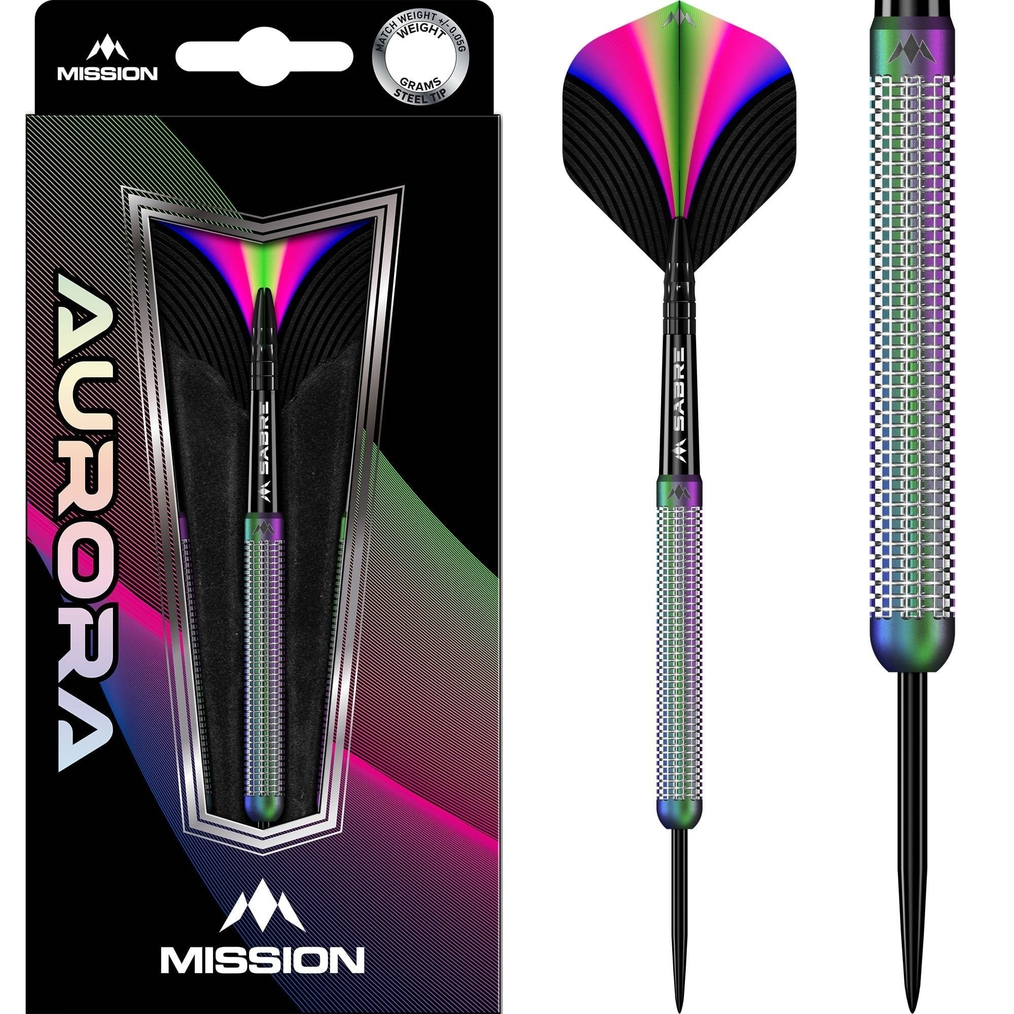 Mission – Aurora PVD Rainbow 90% Dartpijlen