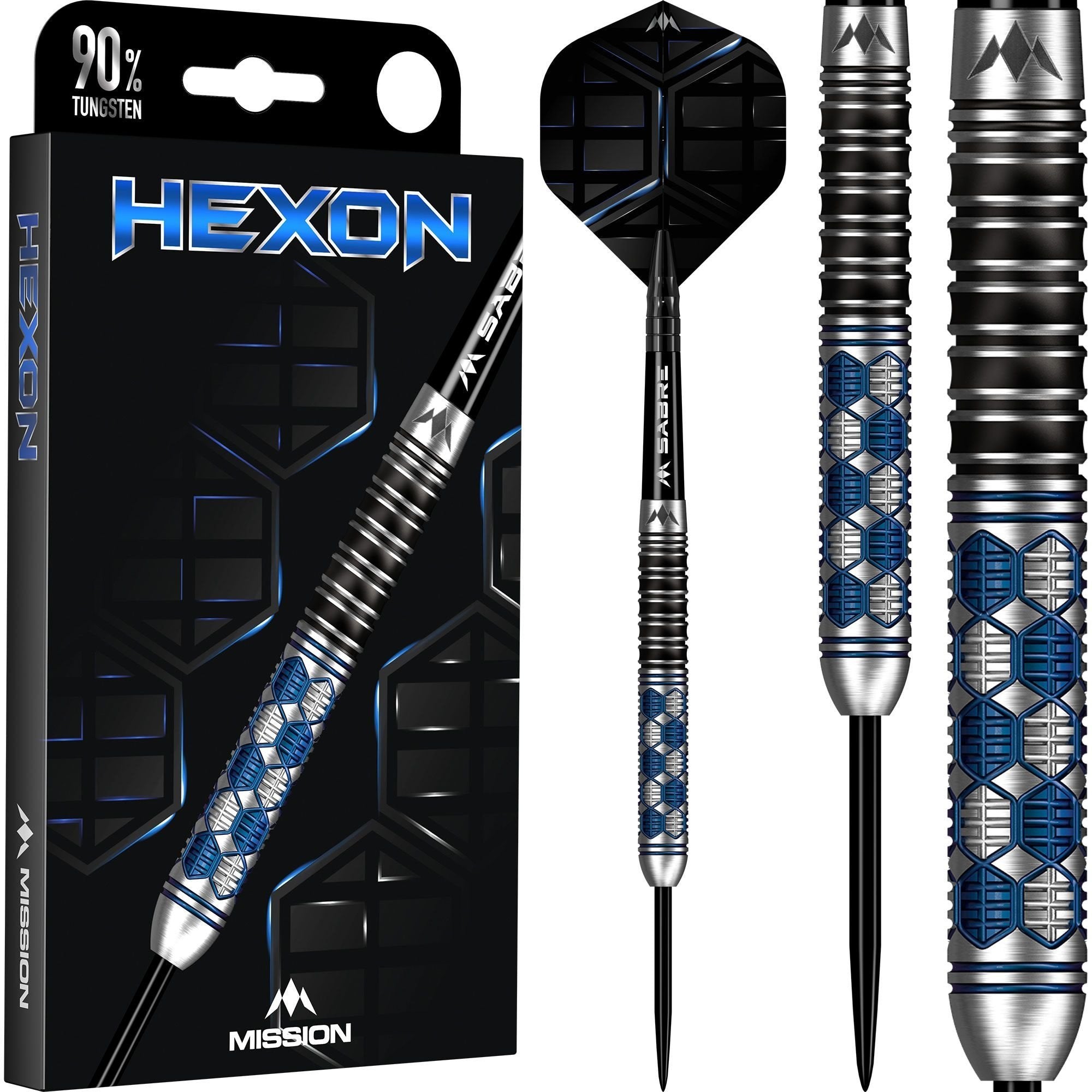 Mission – Hexon Blue PVD 90% Dartpijlen - 23 gram