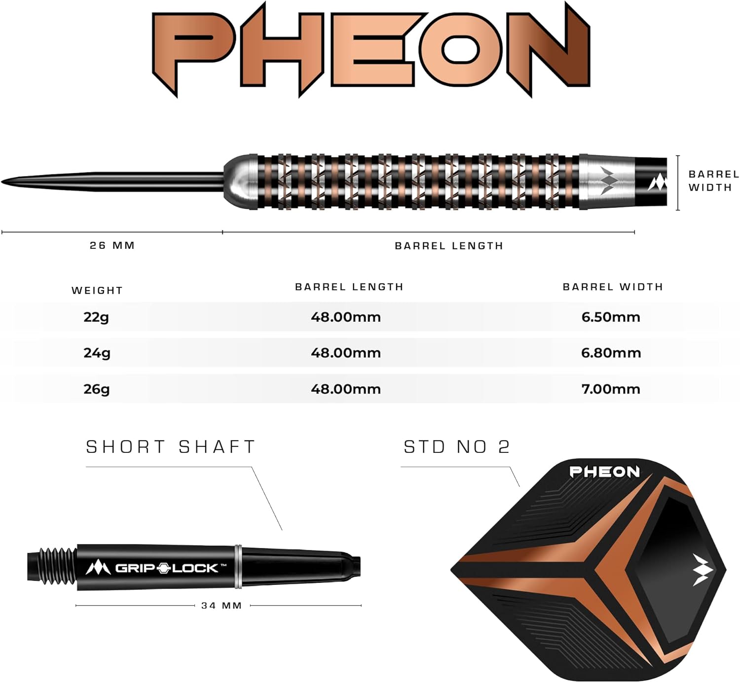 Mission – Pheon Bronze 90% Dartpijlen