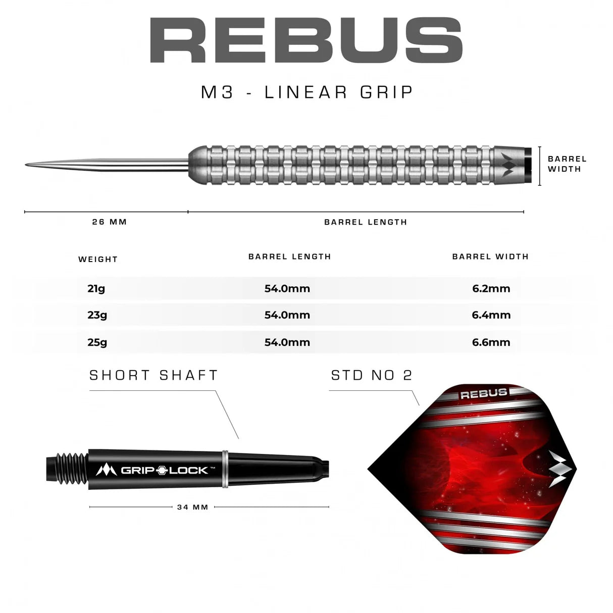 Mission – Rebus M3 Linear 90% Dartpijlen