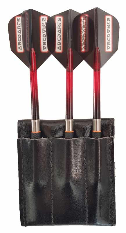 ABC Darts – Dartwallet Zwart Leder – Insteekmodel