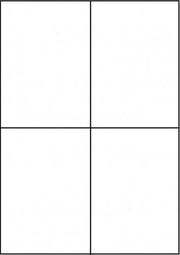 A-Series zelfklevende etiketten - 105x148mm - wit - 4 etiketten per vel - 100 vellen