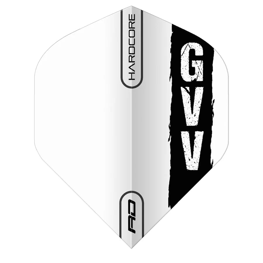 Gian van Veen Dart Flights - Wit Zwart