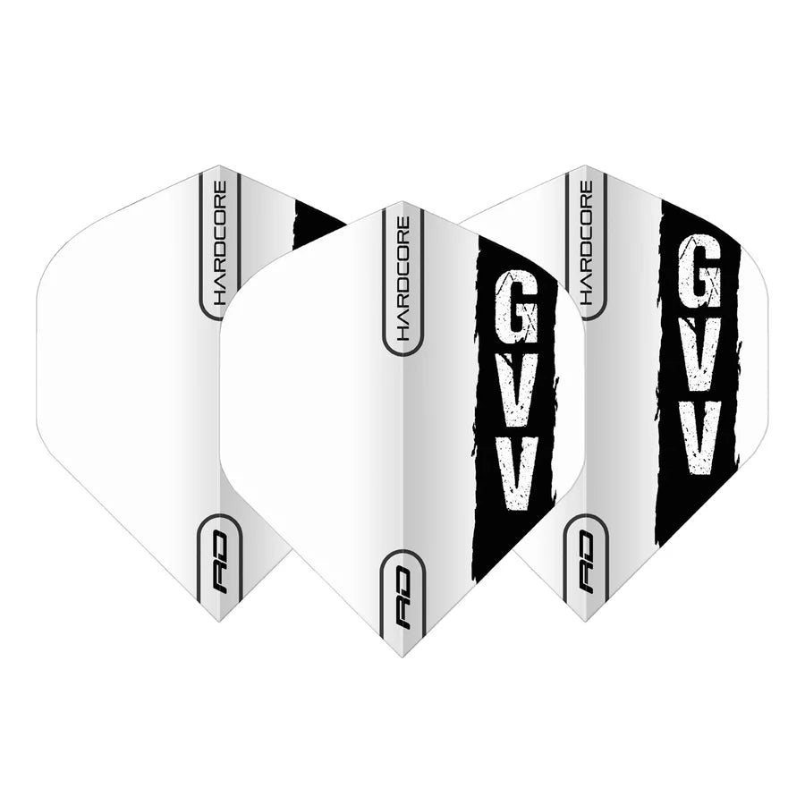Gian van Veen Dart Flights - Wit Zwart