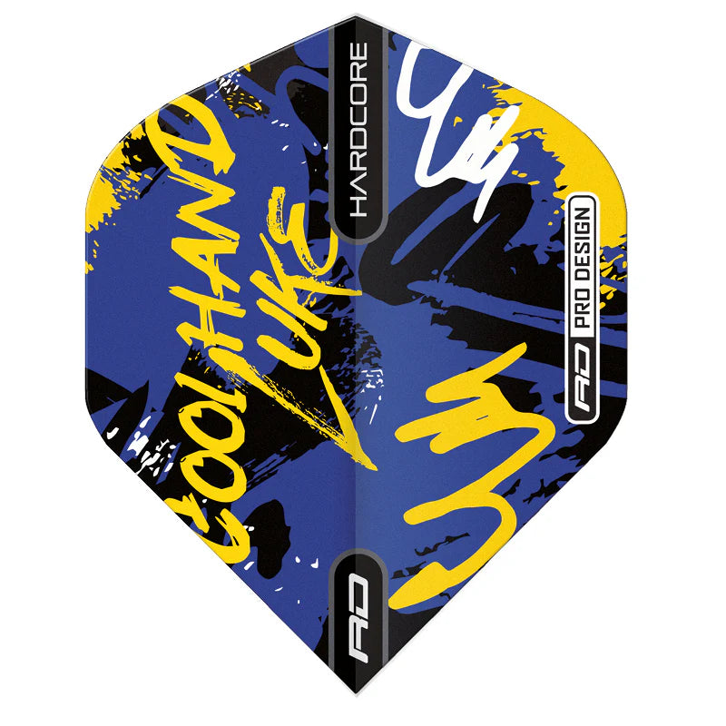 Luke Humphries Dart Flights - Grafitti Blauw