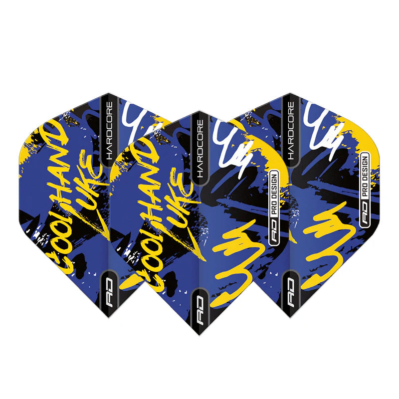 Luke Humphries Dart Flights - Grafitti Blauw