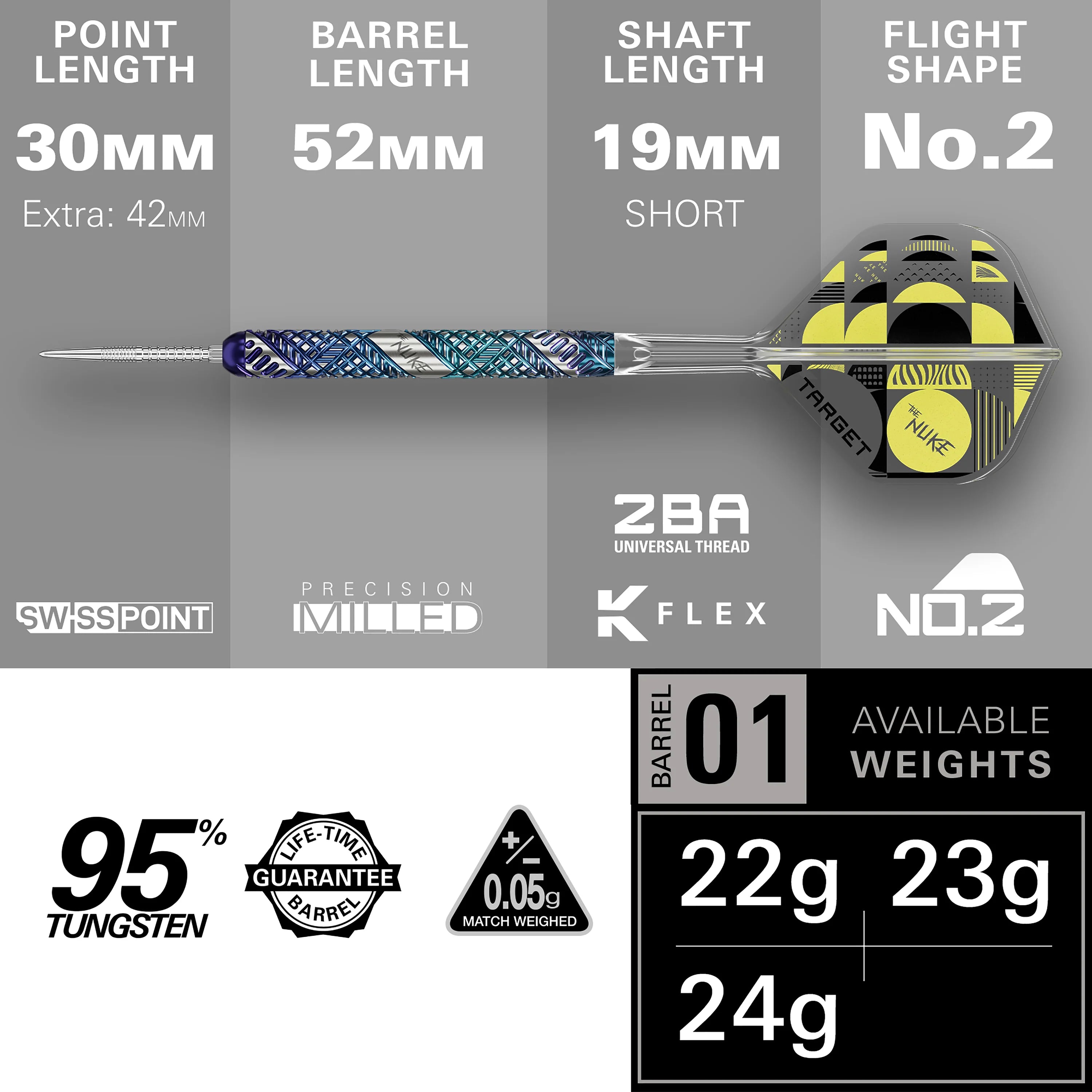 Luke Littler Edge Target Darts 95K - 23 gram