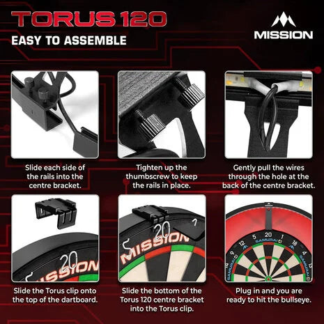 Mission - Torus 120 - Led Dartbord Verlichting USB C