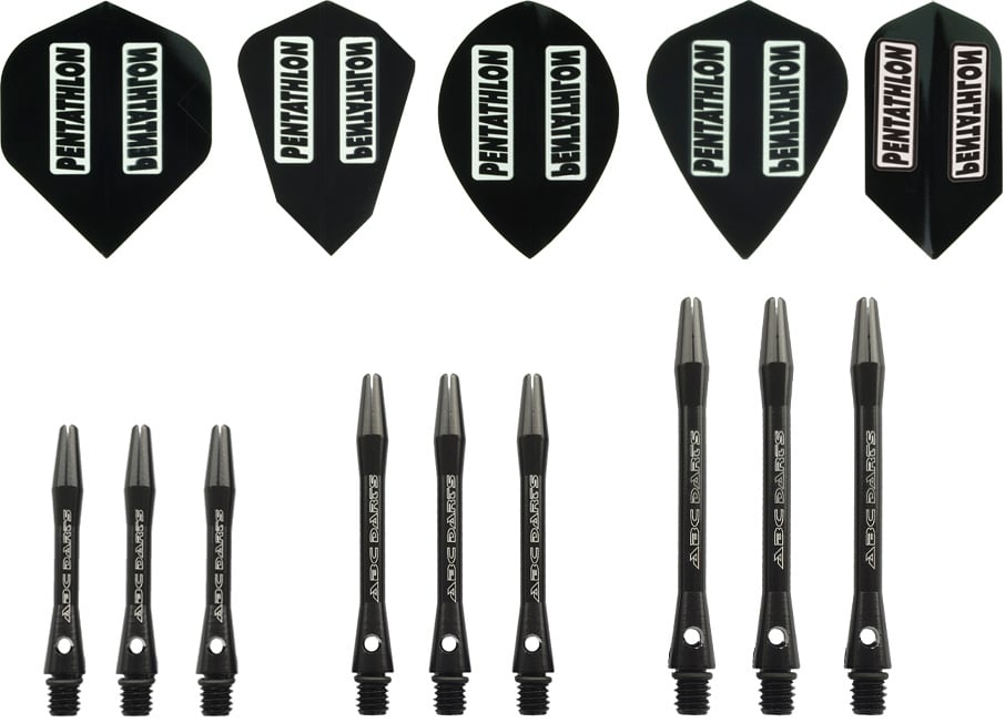 Pentathlon Testset Met ABCDarts Aluminium Shafts