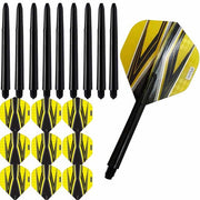 Pentathlon – Spitfire Zwart – Geel – Combi 3 sets