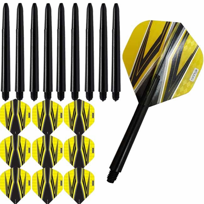 Pentathlon – Spitfire Zwart – Geel – Combi 3 sets