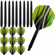 Pentathlon – Spitfire Zwart – Groen – Combi 3 sets