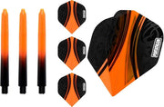 Dart Flights Pentathlon - Dart flights en Medium Dart Shafts - Oranje - 3 sets