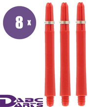 Nylon Dart Shafts Rood - 8 sets