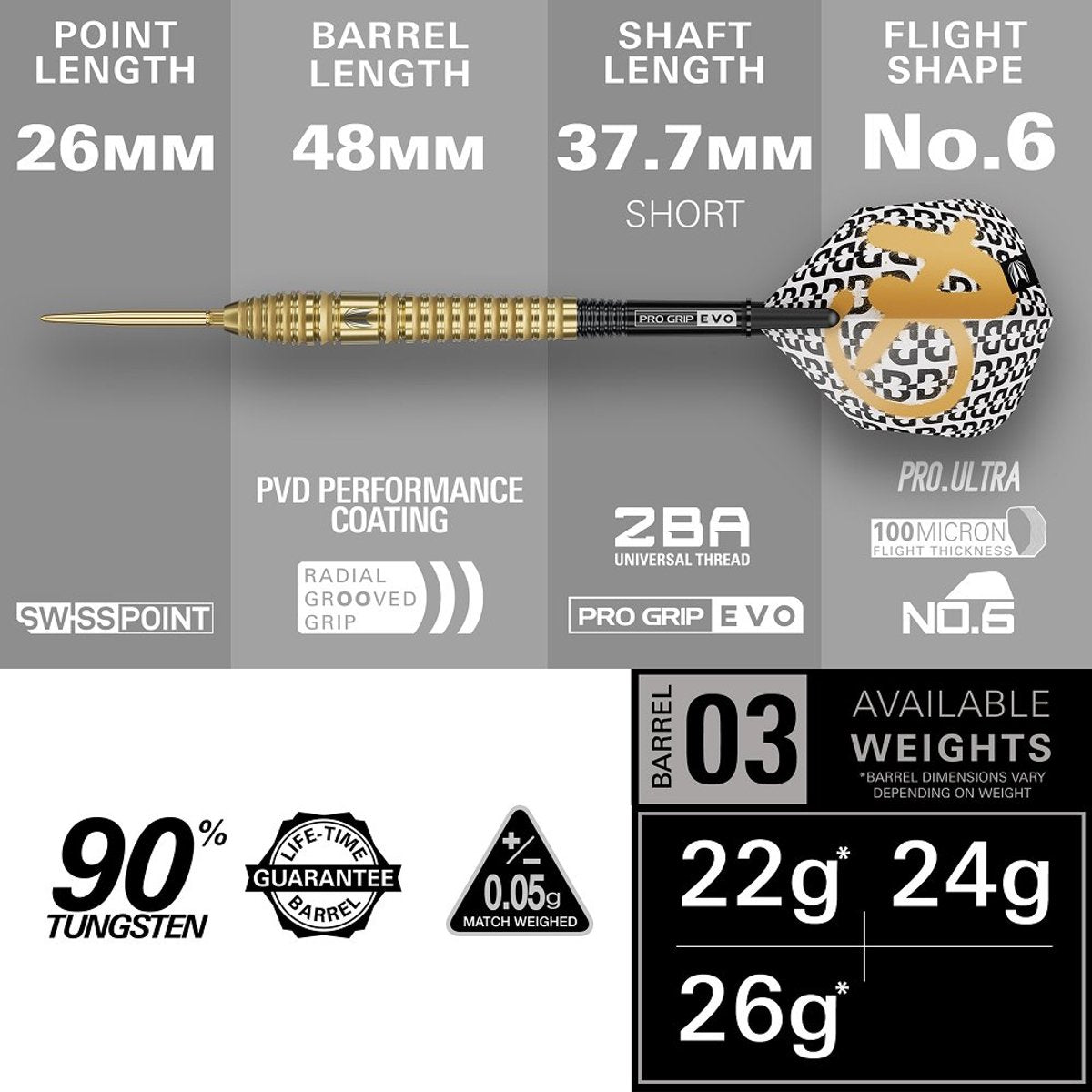 Target Darts Bolide Envy 03 Swiss Point - 24 Gram