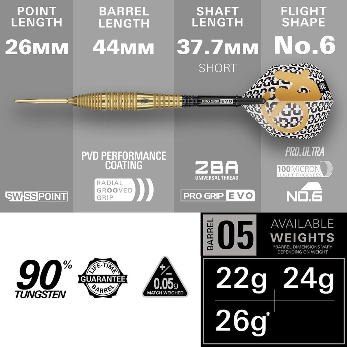 Target Darts Bolide Envy 05 Swiss Point - 24 Gram