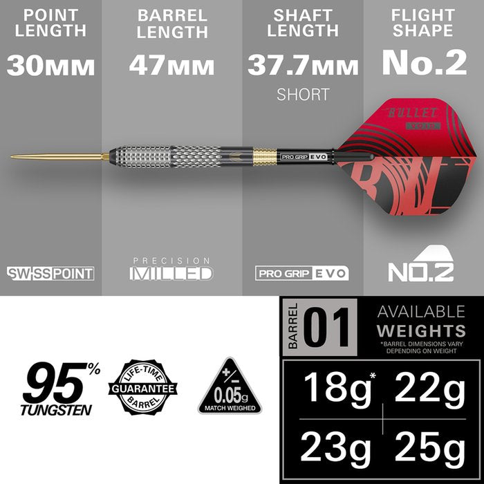 Target Darts Stephen Bunting G5 Void SP 95% - 23 gram