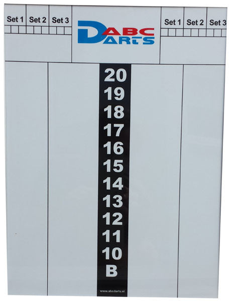 ABC Darts – Whiteboard Scorebord