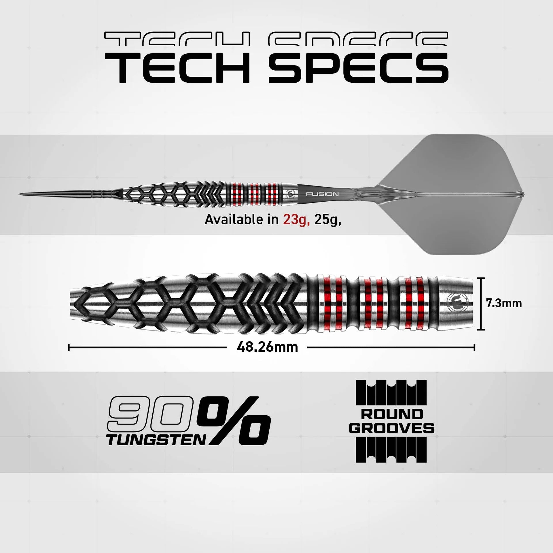 Winmau Fornax Torpedo 90% Dartpijlen