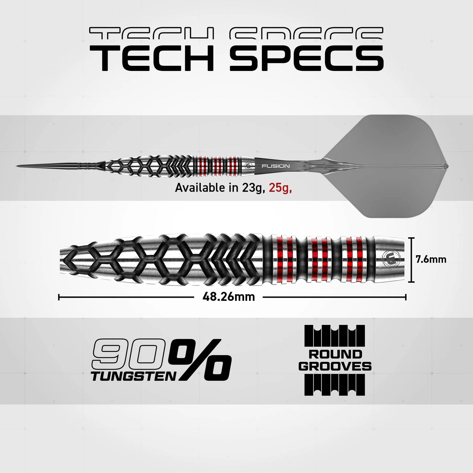 Winmau Fornax Torpedo 90% Dartpijlen